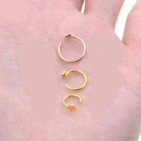 Load image into Gallery viewer, Ring Stern gold Daith Helix Nasen Lippen Ohr Piercing - chic-net.de
