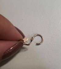 Load image into Gallery viewer, Ring Stern gold Daith Helix Nasen Lippen Ohr Piercing - chic-net.de
