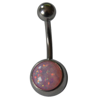 Load image into Gallery viewer, Bauchnabelpiercing Edelstahl silber Resin Opal Stab 10x1.6mm - chic-net.de
