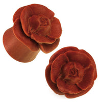 Load image into Gallery viewer, Rose Sawoholz Plug Rotbraun Ohrschmuck Tribal Expander Tunnel - chic-net.de
