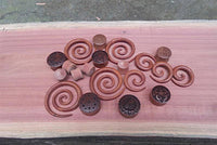 Load image into Gallery viewer, Rosenholz Dehnschnecke Spirale Ohr Piercing rotbraun - chic-net.de
