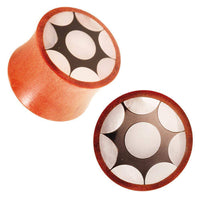 Load image into Gallery viewer, Sabaholz Plug Stern hohl Inlay Resin schwarz weiß schillernd Shell Tunnel Tribal Expander - chic-net.de
