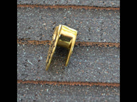 Cargar imagen en el visor de la galería, Saddle Plug antik gold Messing Spalt Muster Tribal - chic-net.de
