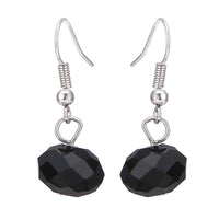 Load image into Gallery viewer, Schmuckset Damen Kette schwarz Steine Ohrringe Perlen rund 50 cm Karabiner - chic-net.de
