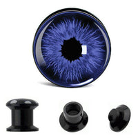 Load image into Gallery viewer, Schraub Plug Acryl Auge blau Pupille Tunnel Expander Piercing Ohrschmuck - chic-net.de

