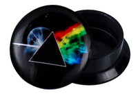 Load image into Gallery viewer, Schraub Plug Acryl Prisma Regenbogen Mond Piercing Ohrschmuck - chic-net.de
