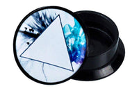 Load image into Gallery viewer, Schraub Plug Acryl Prisma Vögel blau türkis Wellen Piercing Ohrschmuck - chic-net.de
