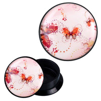 Load image into Gallery viewer, Schraub Plug Acryl Schmetterlinge rosa gelb orange Piercing Ohrschmuck - chic-net.de
