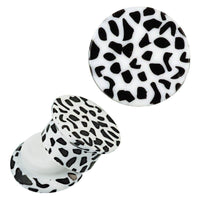 Load image into Gallery viewer, Schraub Plug Acryl weiß und schwarze Flecken Piercing Ohrschmuck - chic-net.de
