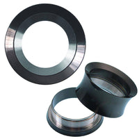 Load image into Gallery viewer, Schraub Tunnel metallic schwarz silber Ringe Edelstahl Plug Expander Piercing Chirurgenstahl - chic-net.de
