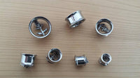 Load image into Gallery viewer, Schraubplug Chirurgenstahl Tunnel Plug Edelstahl silber Rose double flared Blätter - chic-net.de
