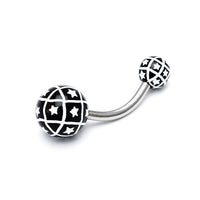 Load image into Gallery viewer, Bauchnabelpiercing Bänder Sterne Bioflex 2 Kugeln Bananenpiercing Edelstahl nickelfrei - chic-net.de
