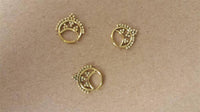 Cargar imagen en el visor de la galería, Septum Piercing Nasenringe Punkte Sichel Spitzen Messing Tribal goldfarben nickelfrei antik Ohrring - chic-net.de
