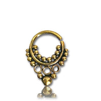 Load image into Gallery viewer, Septum Piercing Nasenringe Ringe Kugeln Messing 1 mm goldfarben antik Ohrring - chic-net.de
