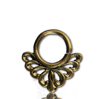 Cargar imagen en el visor de la galería, Septum Piercing Nasenringe Wellen kantig 1,6 mm goldfarben nickelfrei antik exotisch Ohrring - chic-net.de
