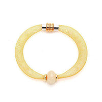 Load image into Gallery viewer, Set Kette Armband Stein Perle Nylon Schlauch Magnetverschluss zweilagig nickelfrei bunt neon - chic-net.de
