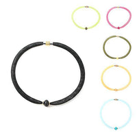 Load image into Gallery viewer, Set Kette Armband Stein Perle Nylon Schlauch Magnetverschluss zweilagig nickelfrei bunt neon - chic-net.de
