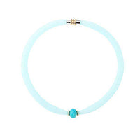 Load image into Gallery viewer, Set Kette Armband Stein Perle Nylon Schlauch Magnetverschluss zweilagig nickelfrei bunt neon - chic-net.de
