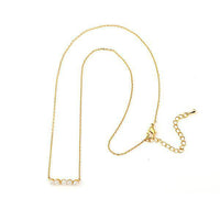 Cargar imagen en el visor de la galería, Set Kette Ohrringe 18 karat vergoldet Ketten Perlen Bogen nickelfrei weiß Reihe - chic-net.de
