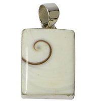 Load image into Gallery viewer, Shivaauge Anhänger rechteckig ca. 2,0 x 1,5 cm Silberanhänger mit 925er Sterlingsilber-Einfassung - chic-net.de
