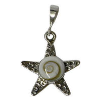 Cargar imagen en el visor de la galería, Shivaauge Anhänger seesternförmig  ca. 1,8 cm Ø Shiva-Anhänger mit 925er Sterlingsilber-Einfassung - chic-net.de
