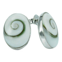 Cargar imagen en el visor de la galería, Shivaauge aufrecht oval Silberohrstecker Ohrstecker 925er Silber Shiva Auge Eye Damen - chic-net.de
