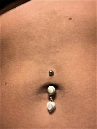 Load image into Gallery viewer, Shivaauge Bananen Piercing Kugel Herz Anhänger 925er Sterling Silber Shivaauge Bauchnabel - chic-net.de
