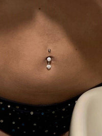 Load image into Gallery viewer, Shivaauge Bananen Piercing Kugel Herz Anhänger 925er Sterling Silber Shivaauge Bauchnabel - chic-net.de
