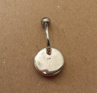 Load image into Gallery viewer, Shivaauge Bananen Piercing rund Glaskristall rot Bauchnabel 925er Silber Shiva Auge - chic-net.de
