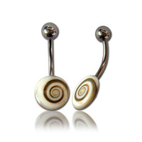 Cargar imagen en el visor de la galería, Shivaauge Bauchnabelpiercing Scheibe Kugel Bananenpiercing Edelstahl - chic-net.de
