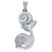 Load image into Gallery viewer, Shivaauge Delphin Silberanhänger Anhänger 925er Sterling Silber Shiva Auge Eye Damen Schmuck - chic-net.de
