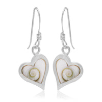 Load image into Gallery viewer, Shivaauge Herz eingefasst Silberohrring Ohrring 925er Sterling Silber Shiva Auge Damen Shivaeye - chic-net.de
