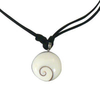 Load image into Gallery viewer, Shivaauge Kette 15 mm rund gewachste Baumwolle Shiva-Auge verstellbar Shivakette - chic-net.de
