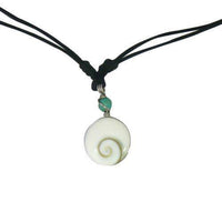 Load image into Gallery viewer, Shivaauge Kette Türkisstein 1,6cm Ø gewachst Baumwolle rund Shiva-Auge verstellbar - chic-net.de
