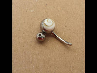 Load image into Gallery viewer, Shivaauge Kugel rund 8 mm Ø Piercing Bauchnabel Bananen-Piercing Stainless Steel Shiva Auge - chic-net.de
