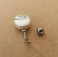 Load image into Gallery viewer, Shivaauge Piercing oval 10x14mm Bauchnabel Bananen-Piercing aus 925er Sterlingsilber - chic-net.de
