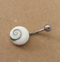 Load image into Gallery viewer, Shivaauge Piercing rund 12mm Bauchnabel Bananen-Piercing Sterlingsilber 925 Shiva Auge - chic-net.de
