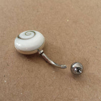 Load image into Gallery viewer, Shivaauge Piercing rund 12mm Bauchnabel Bananen-Piercing Sterlingsilber 925 Shiva Auge - chic-net.de
