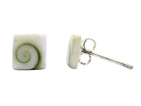 Load image into Gallery viewer, Shivaauge Quadrat Silberohrstecker Ohrstecker 925er Silber Shiva Auge Eye - chic-net.de
