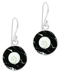 Load image into Gallery viewer, Shivaauge Raisin Harz schwarz Silberohrringe Ohrringe Ohrhänger 925er Sterling Silber Shiva Auge - chic-net.de
