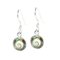 Cargar imagen en el visor de la galería, Shivaauge Rand rund Paua Silberohrringe Ohrringe 925er Sterling Silber Shiva Auge Eye Damen Schmuck - chic-net.de
