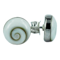 Load image into Gallery viewer, Shivaauge rund 8 mm gefasst Silberohrstecker Ohrstecker 925er Silber Shiva Auge Eye Damen Schmuck - chic-net.de
