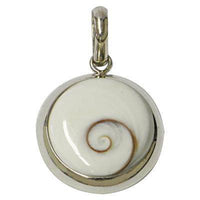 Cargar imagen en el visor de la galería, Shivaauge rund Silberanhänger 18 mm Rand Anhänger 925er Sterling Silber Shiva Auge Eye Damen - chic-net.de

