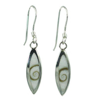 Cargar imagen en el visor de la galería, Shivaauge schmal lang hängend Silberohrring Ohrring 925er Sterling Silber Shiva Auge Damen Shivaeye - chic-net.de
