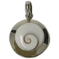 Load image into Gallery viewer, Shivaauge Silberanhänger Kreis 22 mm massiv Anhänger 925er Sterling Silber Shiva Auge Damen Schmuck - chic-net.de
