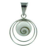Load image into Gallery viewer, Shivaauge Silberanhänger Kreise 21 mm Anhänger 925er Sterling Silber Shiva Auge Eye Damen - chic-net.de
