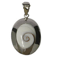 Cargar imagen en el visor de la galería, Shivaauge Silberanhänger oval 33 mm gewölbt Anhänger 925er Silber Shiva Auge Eye Damen Schmuck - chic-net.de
