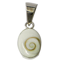 Load image into Gallery viewer, Shivaauge Silberanhänger oval gefasst 14 mm Anhänger 925er Sterling Silber Shiva Auge Eye Damen - chic-net.de
