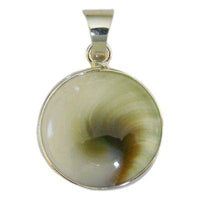 Load image into Gallery viewer, Shivaauge Silberanhänger rund 19 mm offen Anhänger 925er Sterling Silber Shiva Auge Eye Damen - chic-net.de
