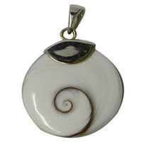 Cargar imagen en el visor de la galería, Shivaauge Silberanhänger rund 24 mm Halbkreis Anhänger 925er Sterling Silber Shiva Auge Eye Damen - chic-net.de
